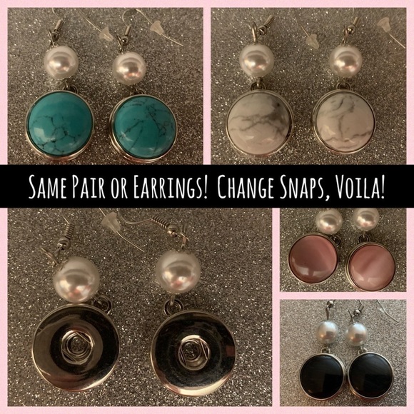 Ginger Snaps Snap Earrings Set NWT - Picture 1 of 6